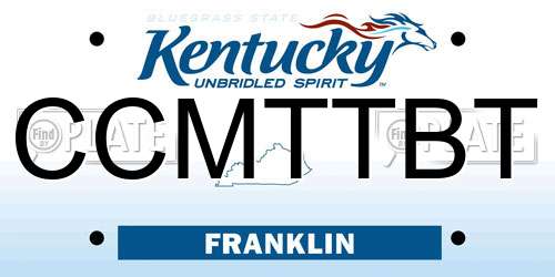 CCMTTBT Kentucky License Plate