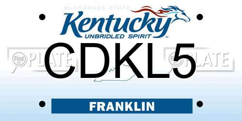 CDKL5 Kentucky License Plate