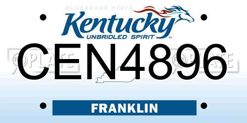 CEN4896 Kentucky License Plate