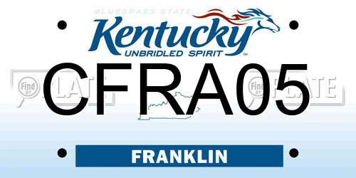 CFRA05 Kentucky License Plate