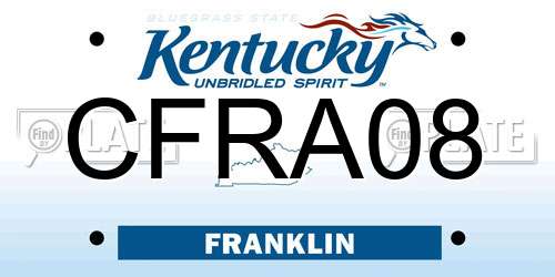 CFRA08 Kentucky License Plate