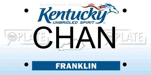 CHAN Kentucky License Plate