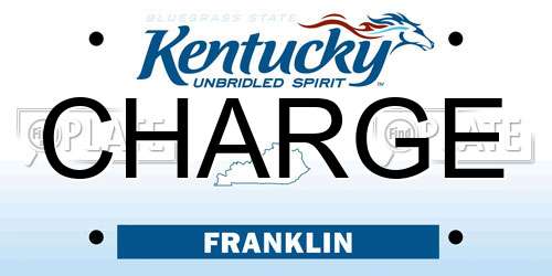 CHARGE Kentucky License Plate