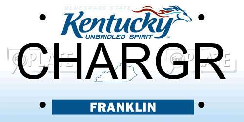 CHARGR Kentucky License Plate