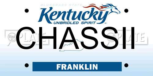 CHASSII Kentucky License Plate