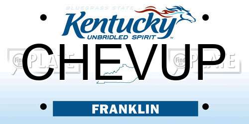 CHEVUP Kentucky License Plate