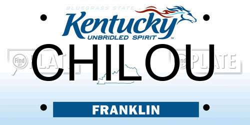 CHILOU Kentucky License Plate