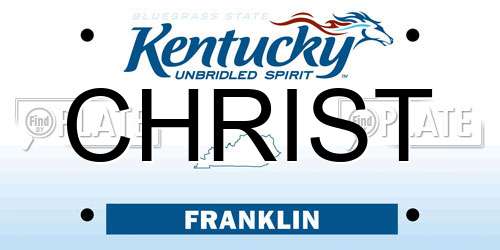 CHRIST Kentucky License Plate