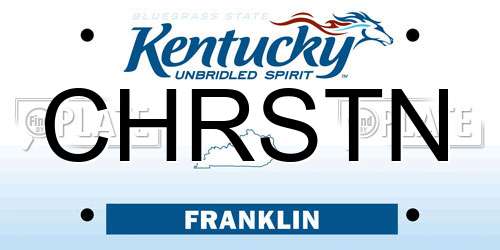 CHRSTN Kentucky License Plate