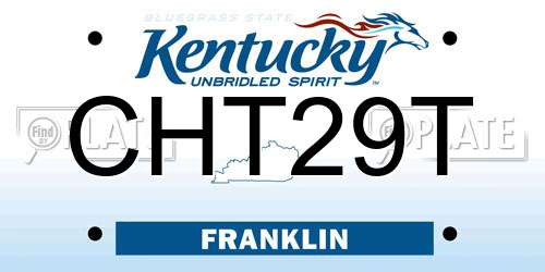 CHT29T Kentucky License Plate