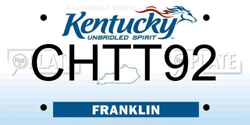CHTT92 Kentucky License Plate