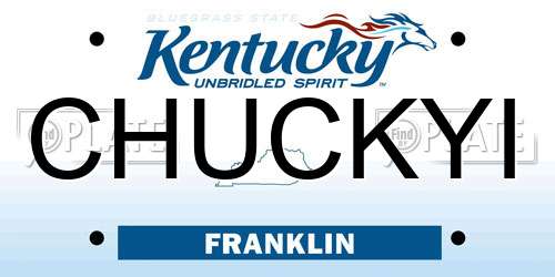 CHUCKYI Kentucky License Plate