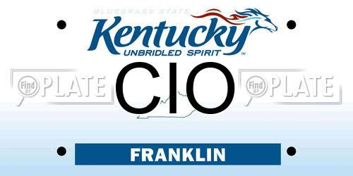 CIO Kentucky License Plate