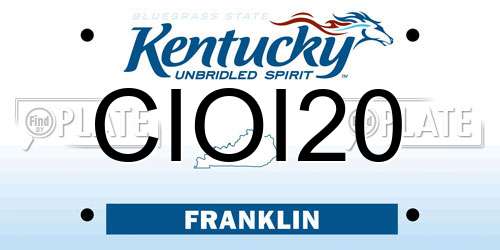 CIOI20 Kentucky License Plate
