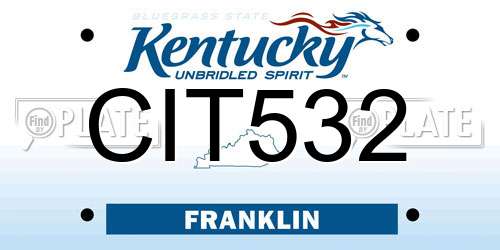CIT532 Kentucky License Plate