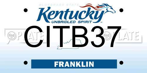 CITB37 Kentucky License Plate
