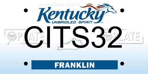 CITS32 Kentucky License Plate