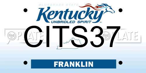 CITS37 Kentucky License Plate