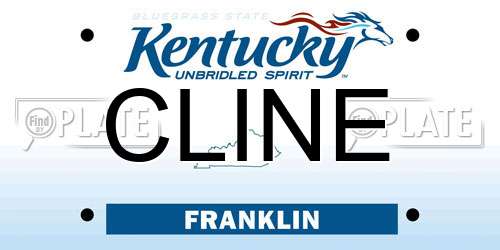 CLINE Kentucky License Plate