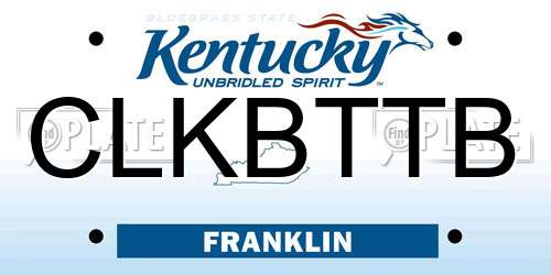 CLKBTTB Kentucky License Plate