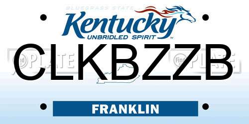 CLKBZZB Kentucky License Plate