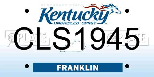 CLS1945 Kentucky License Plate