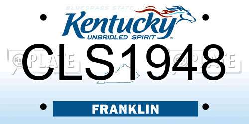 CLS1948 Kentucky License Plate