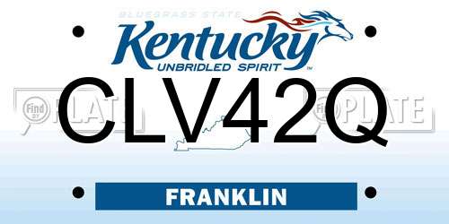 CLV42Q Kentucky License Plate