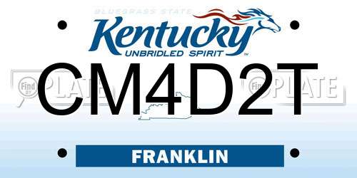 CM4D2T Kentucky License Plate
