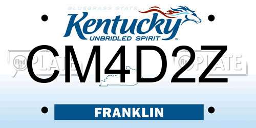 CM4D2Z Kentucky License Plate