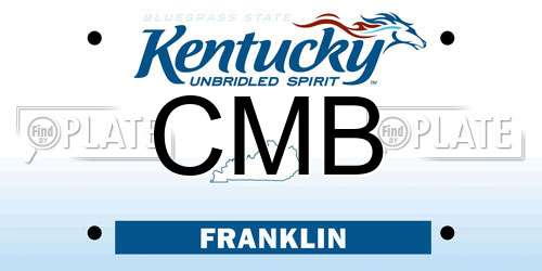 CMB Kentucky License Plate
