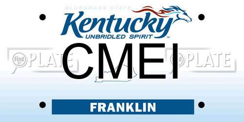 CMEI Kentucky License Plate