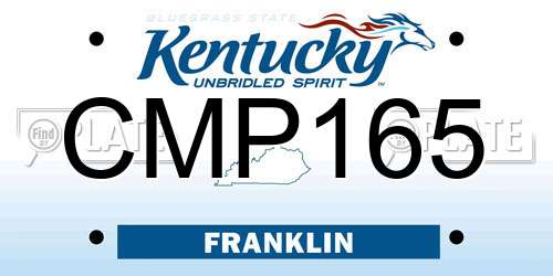 CMP165 Kentucky License Plate