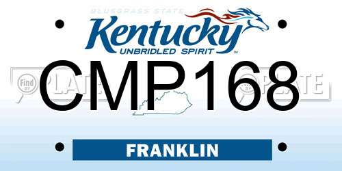 CMP168 Kentucky License Plate