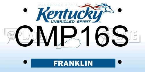 CMP16S Kentucky License Plate