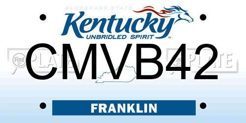 CMVB42 Kentucky License Plate