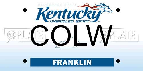 COLW Kentucky License Plate