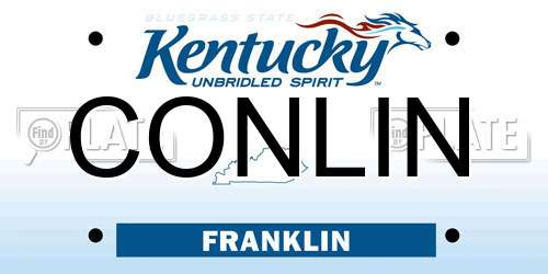 CONLIN Kentucky License Plate