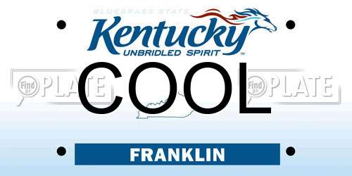 COOL Kentucky License Plate