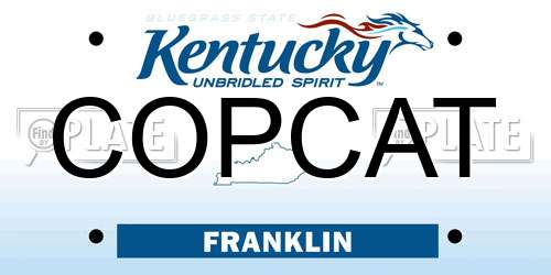 COPCAT Kentucky License Plate