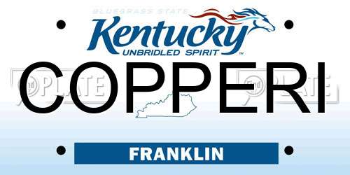 COPPERI Kentucky License Plate
