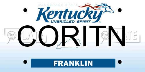 CORITN Kentucky License Plate