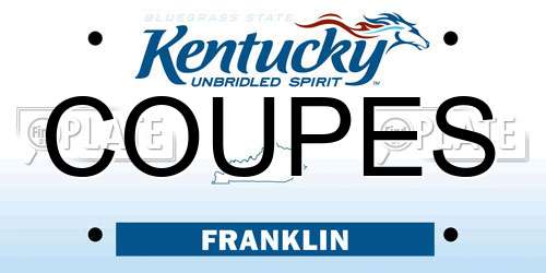 COUPES Kentucky License Plate