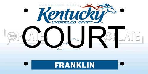 COURT Kentucky License Plate