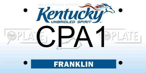 CPA1 Kentucky License Plate