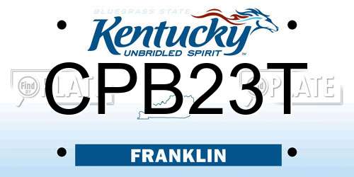 CPB23T Kentucky License Plate
