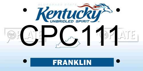 CPC111 Kentucky License Plate