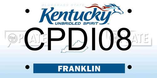 CPDI08 Kentucky License Plate