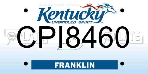 CPI8460 Kentucky License Plate