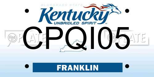CPQI05 Kentucky License Plate